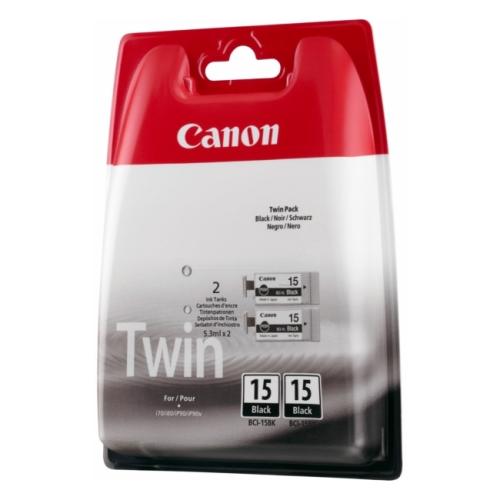 Canon Bläckpatron svart (8190A002 / BCI15BK) (Tvåpack)