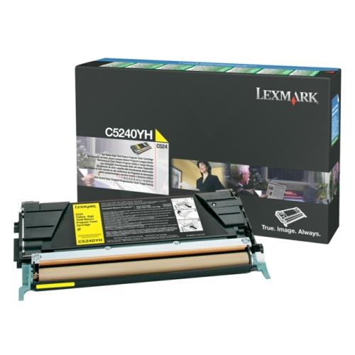 Lexmark Toner gul (C5240YH / 00C5240YH) (Return, hög kapacitet)