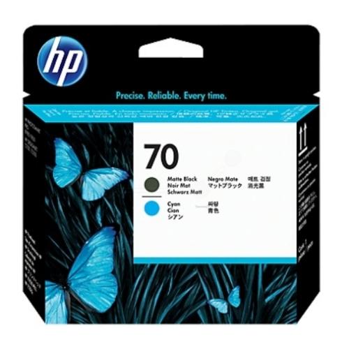 HP Skrivarhuvud svart matt / cyan (C9404A / 70)