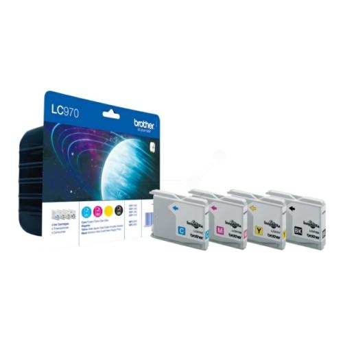Brother Bläckpatron svart / cyan / magenta / gul (LC970VALBP) (multipack)