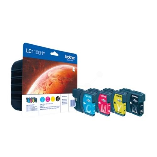 Brother Bläckpatron svart / cyan / magenta / gul (LC1100HYVALBP) (multipack)