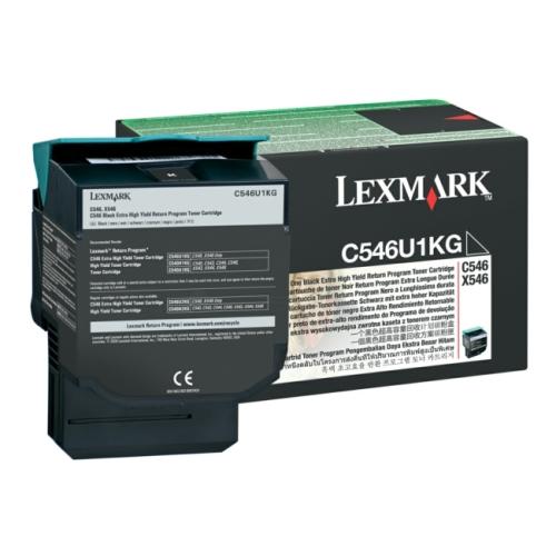 Lexmark Toner svart (C546U1KG / 0C546U1KG) (Return, hög kapacitet)