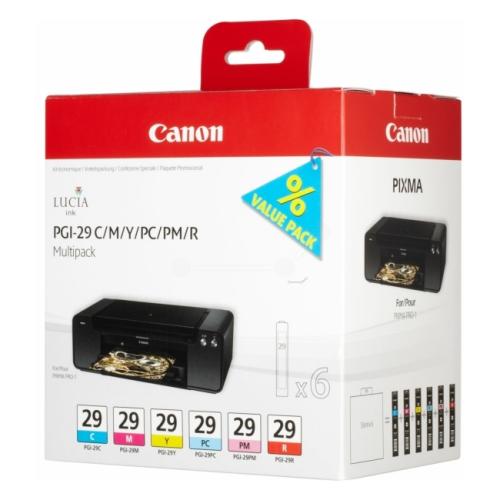 Canon Bläckpatron cyan / magenta / gul / cyan foto / magenta foto (4873B005 / PGI29) (multipack)