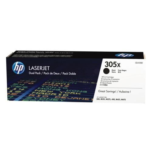 HP Toner svart (CE410XD / 305X) (Tvåpack)