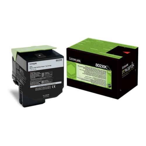 Lexmark Toner svart (80C2XK0 / 802XK) (Return, hög kapacitet)