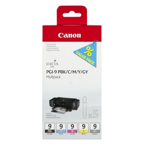Canon Bläckpatron svart foto / cyan / magenta / gul / grå (1034B013 / PGI9) (multipack)