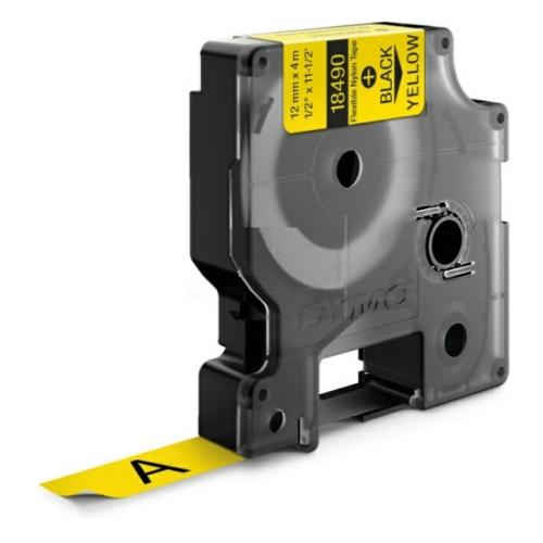 Dymo Färgband svart på gul (18490 / S0718080), 12mm
