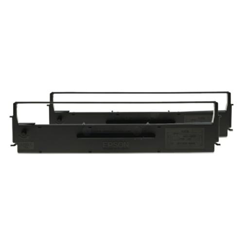 Epson Färgband svart (C13S015614 / S015614) (Tvåpack)
