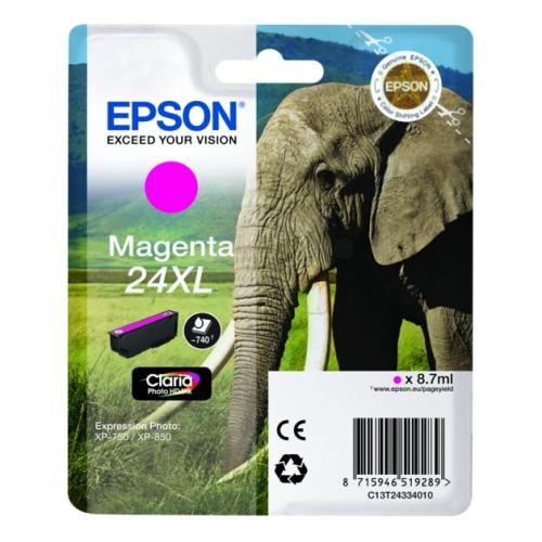 Epson Bläckpatron magenta (C13T24334012 / 24XL) (hög kapacitet)