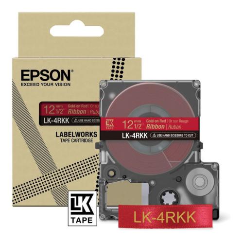 Epson Etiketter röd / guld (C53S654033 / LK4RKK)