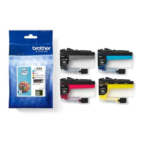 Brother Bläckpatron svart / cyan / magenta / gul (LC424VAL) (multipack)