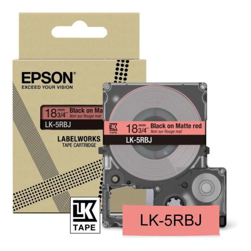 Epson Etiketter svart / röd (C53S672072 / LK5RBJ)