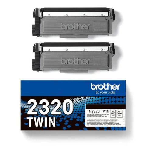Brother Toner svart (TN2320TWIN) (Tvåpack)