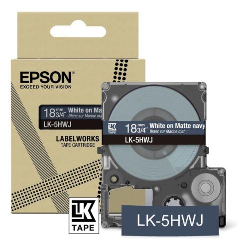 Epson Etiketter blå / vit (C53S672085 / LK5HWJ)