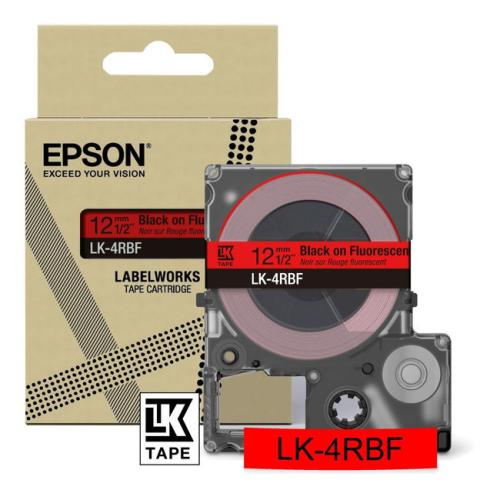 Epson Etiketter svart / röd (C53S672099 / LK4RBF)