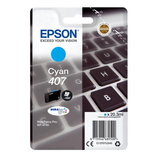 Epson Bläckpatron cyan (C13T07U240 / 407)