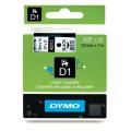Dymo Etiketter svart på vit (45013 / S0720530), 12mm, laminated