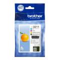 Brother Bläckpatron svart / cyan / magenta / gul (LC3211VALDR) (multipack)