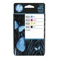 HP Bläckpatron svart / cyan / magenta / gul (6ZC71AE / 932933) (multipack)